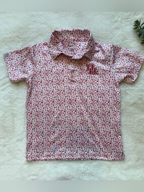 Garb | GUC - UH Football Gameday Performance Polo - Size 4T - Red/White